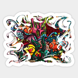 Coral reef fish Sticker